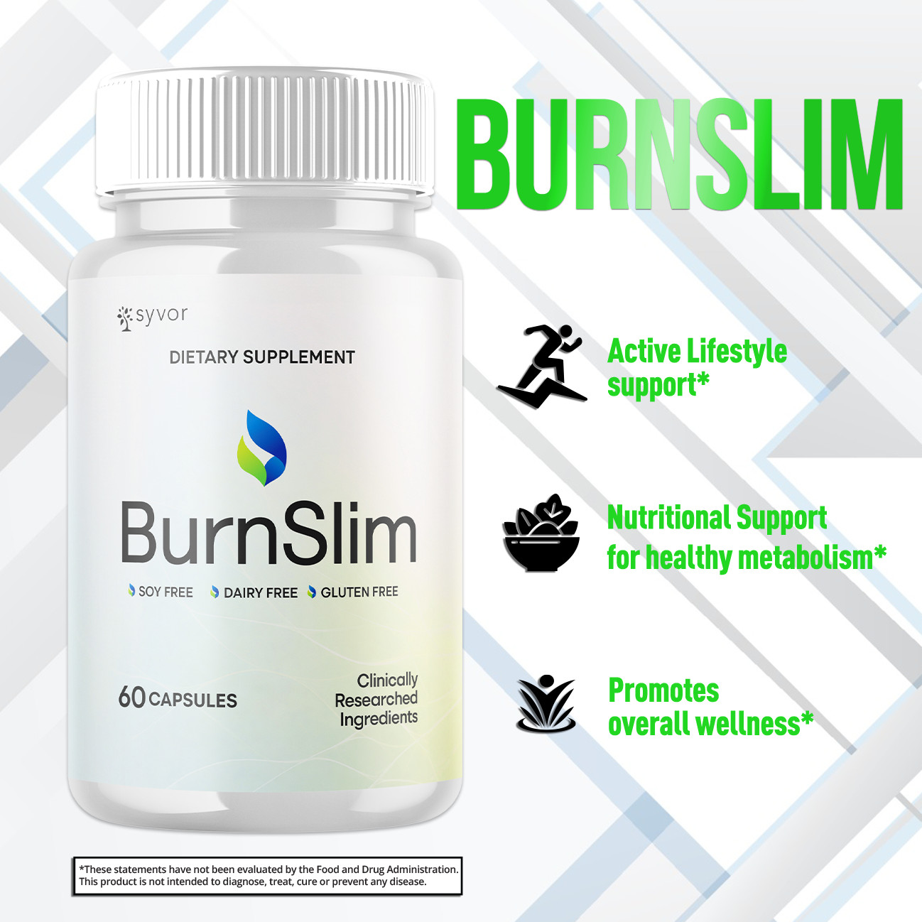 (1 Pack) BurnSlim Advanced Energy & Fitness Supplement Burn Slim 60 Capsules