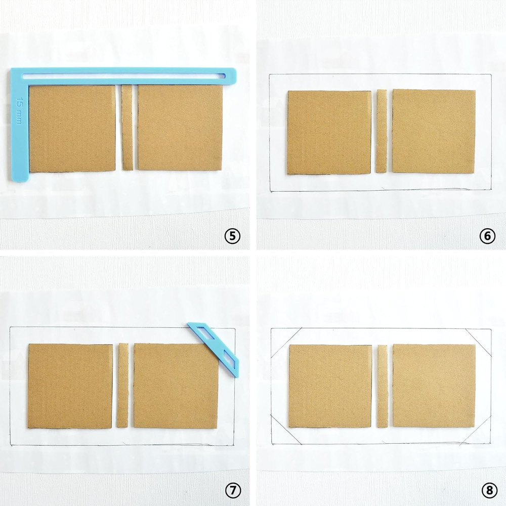 6Pcs Bookbinding Easy Scrapbooking Tool for Starter, Complete Great Stencils and