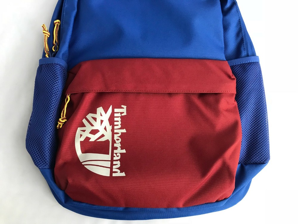 TIMBERLAND Backpack TB0A1CSE -454 Royal / Burgundy Basic Logo Backpack NWT