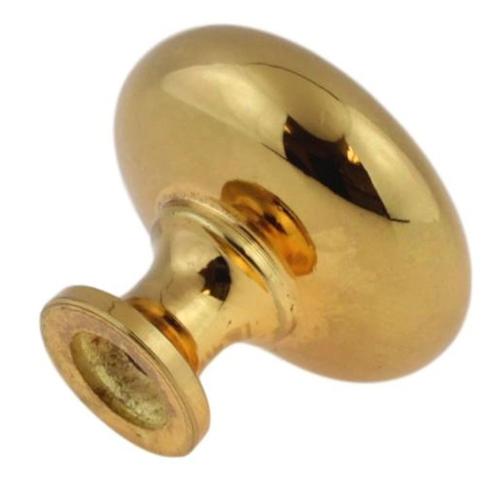 1-3/16" Round Knob Gold Plated