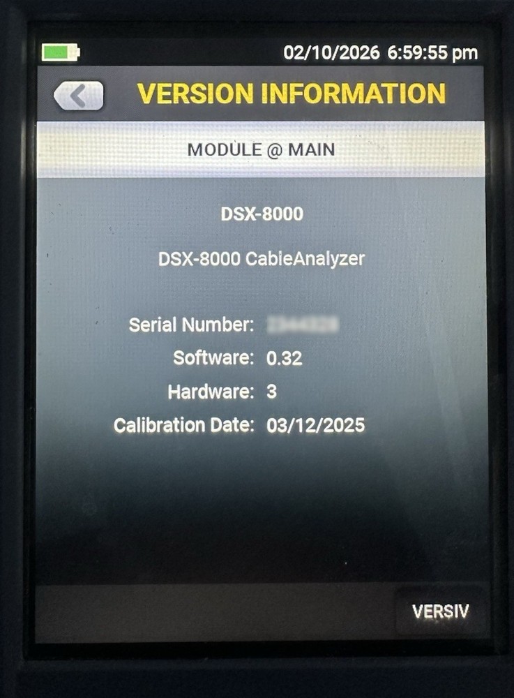 Fluke DSX 8000 Cable Analyzer Module CU-2000MHZ Cat 8 "ONLY" CALIBRATED