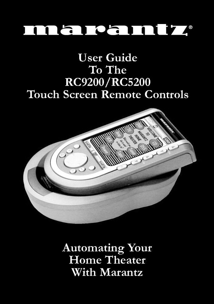 Marantz RC5200 Remote Control Owners Manual