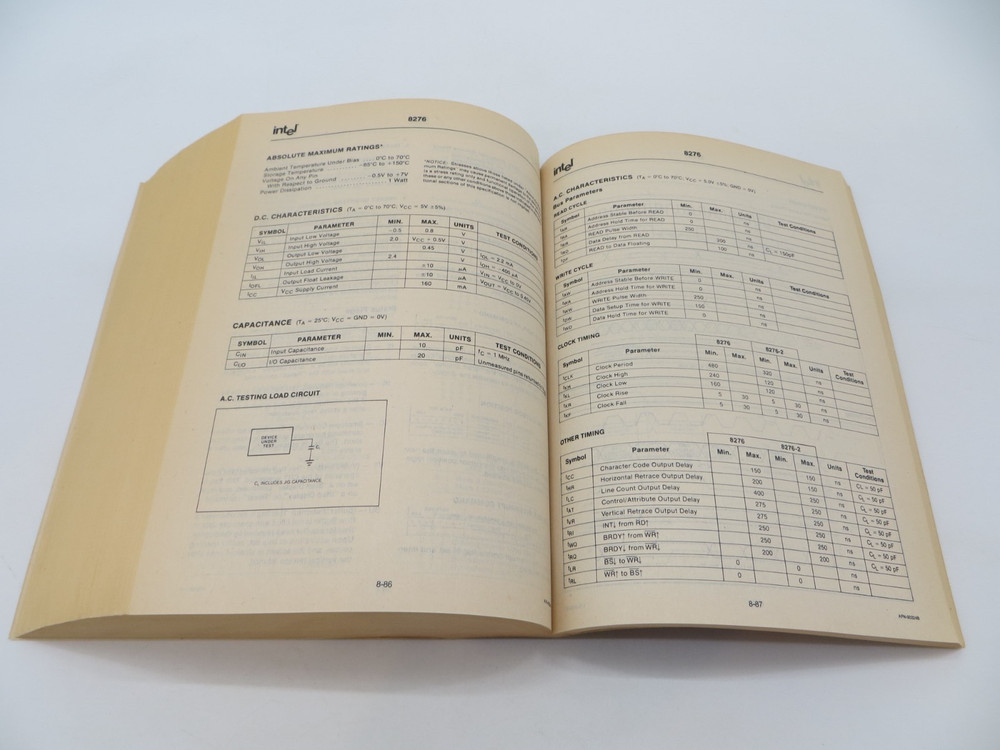 1984 Intel Microsystem Components Handbook Volume II vintage reference book