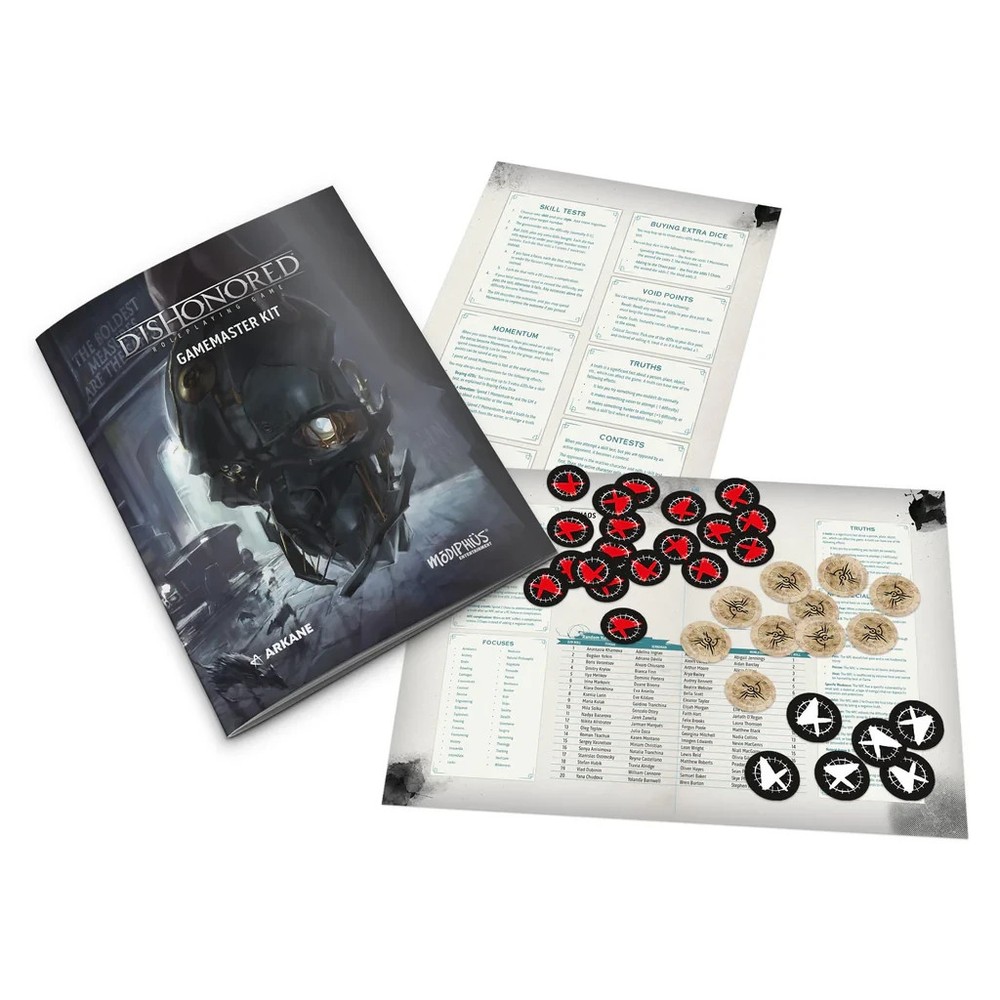 Dishonored RPG Bundle - Core Rulebook, Gamemaster Toolkit & Dice Set ($124 MSRP)