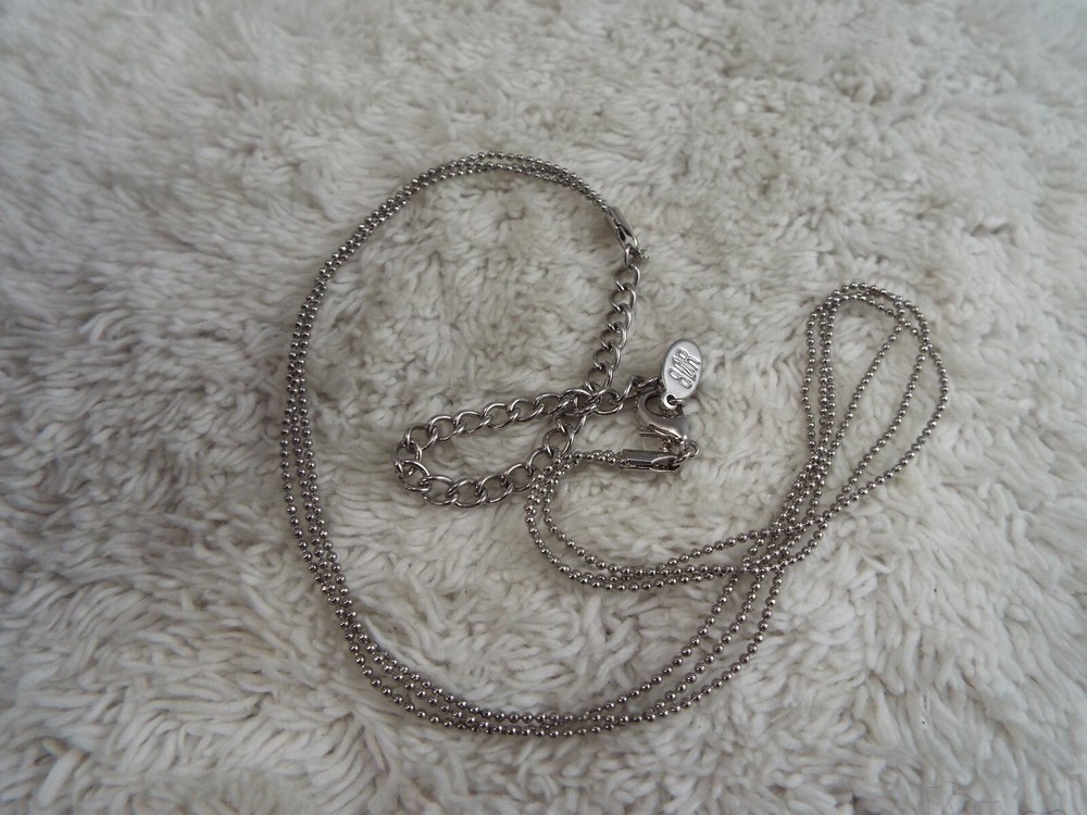Silvertone Multi Chain Necklace (F51)