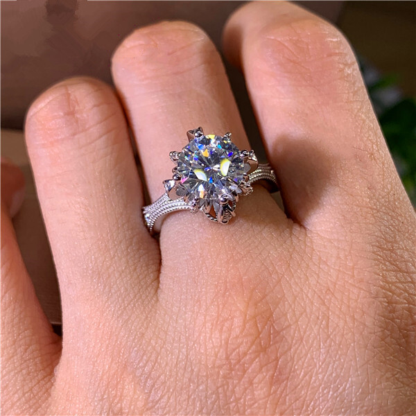 Fashion 925 Silver Filled Ring Women Cubic Zircon Wedding Jewelry Gift Sz 6-10