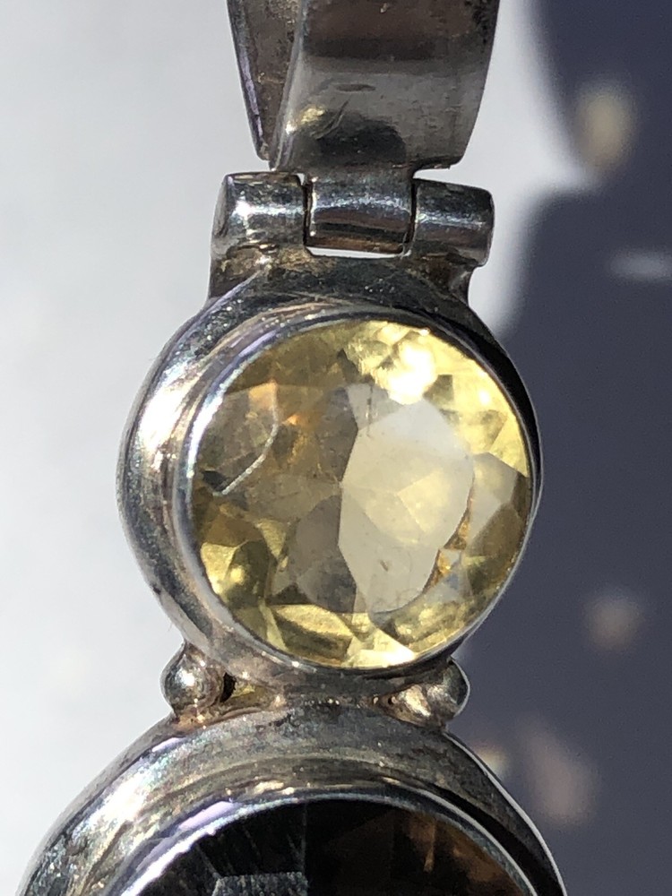 Handcrafted Mixed Gemstones Pendant 2”