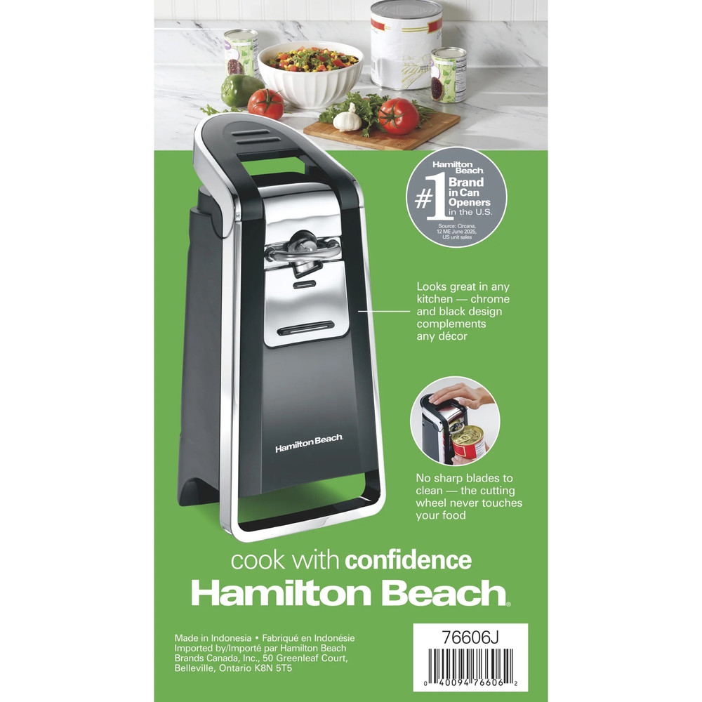 Smooth Edge Automatic Electric Can Opener, Black & Stainless