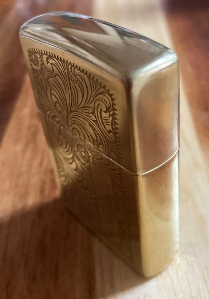 Zippo solid brass Venetian, made in 1996
