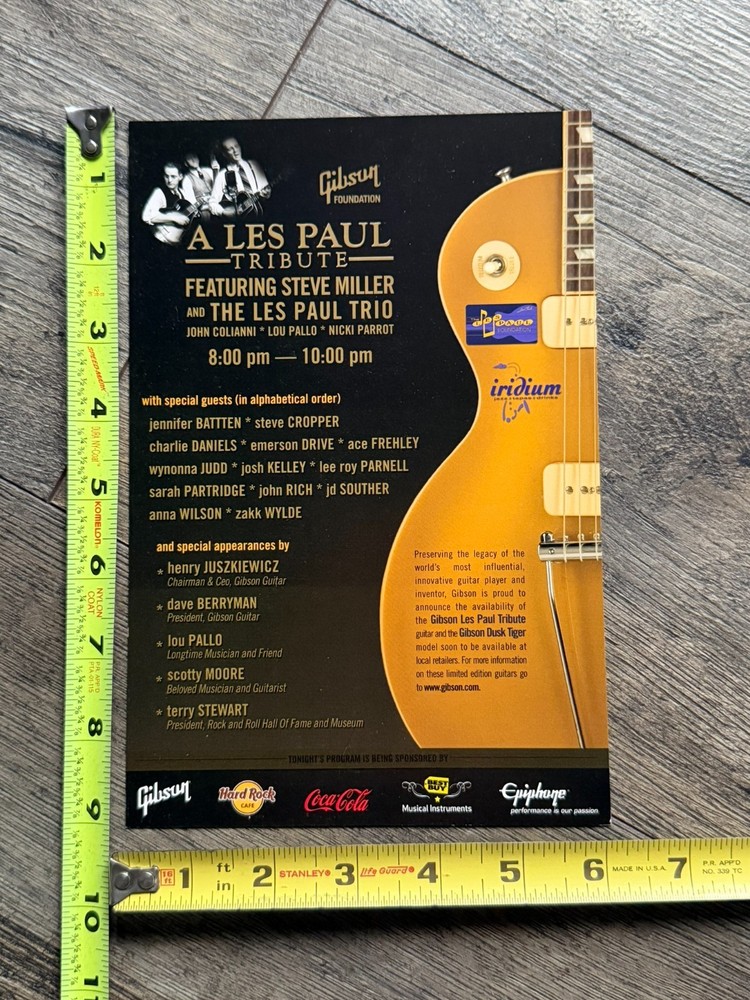 Kiss BRUCE KULICK SIGNED Autograph Gibson Les Paul Guitar Pickguard Vintage Kiss