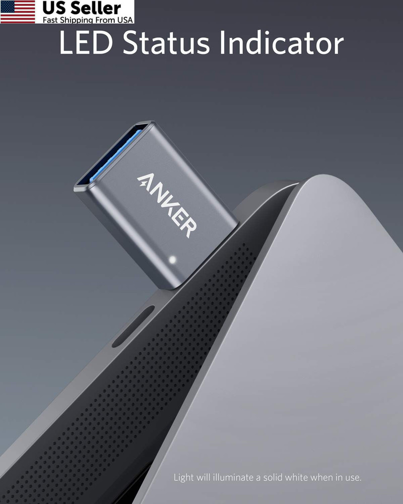 Anker USB C Adapter (2 Pack), C to High-Speed Data Gray