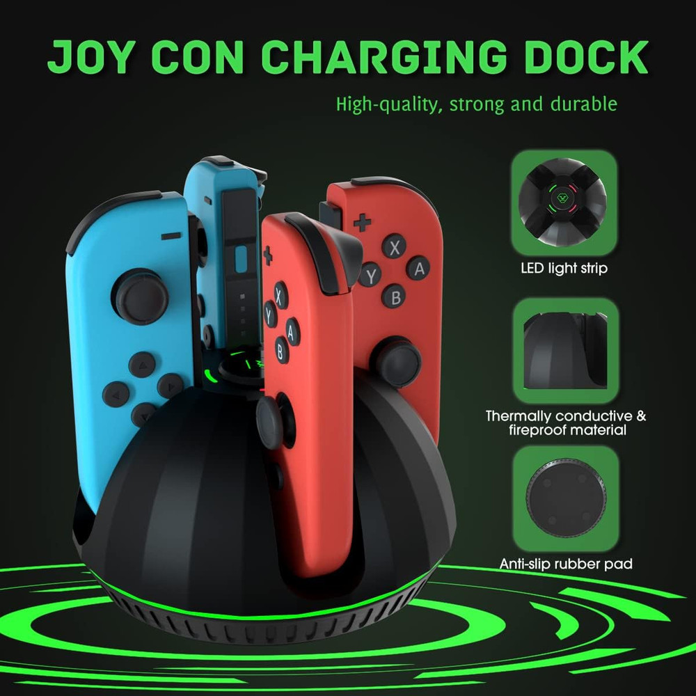 Switch Controller Charging Dock for Nintendo OLED Joycon, Charger Station with S