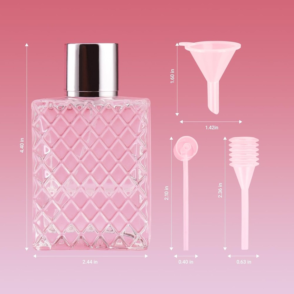 100ml/3.4oz Refillable Glass Perfume Bottles Atomizer Spray Pump Empty Cologne