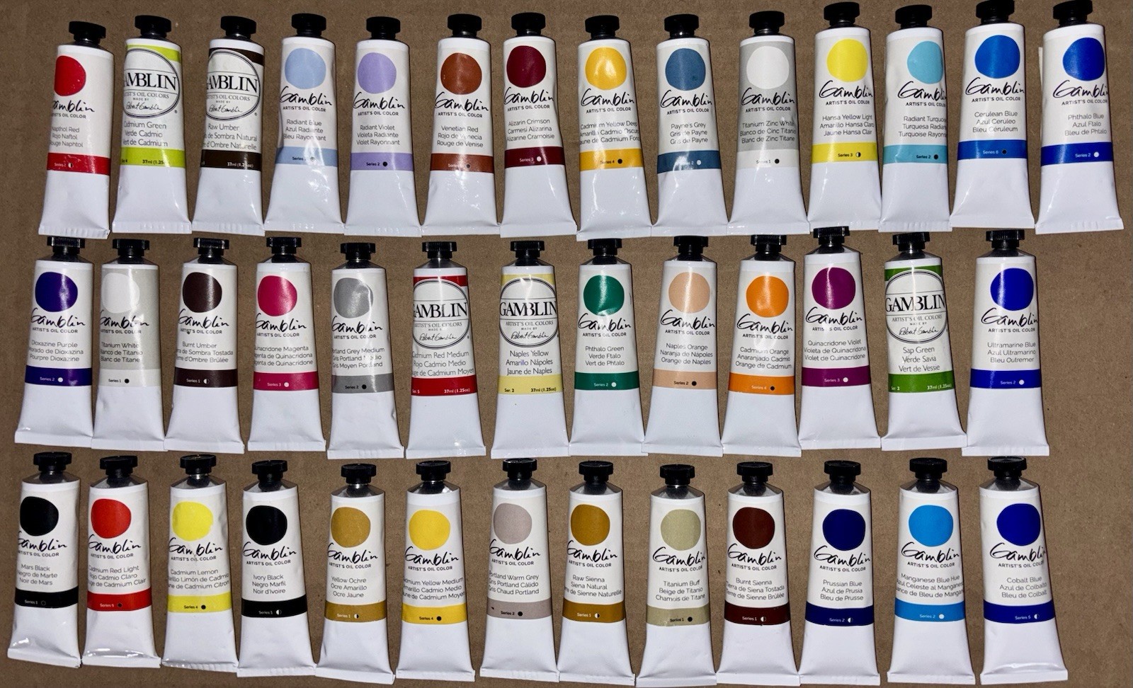 Gamblin Artist’s Oil 40 37ml Paint Tube Colors Robert NEW Art Canvas Brush