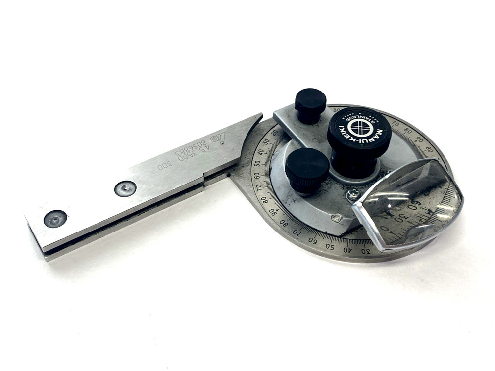 Mauri-Keiki BP-301 Precise Universal Bevel Protractor, MISSING BLADES, CHIPPED