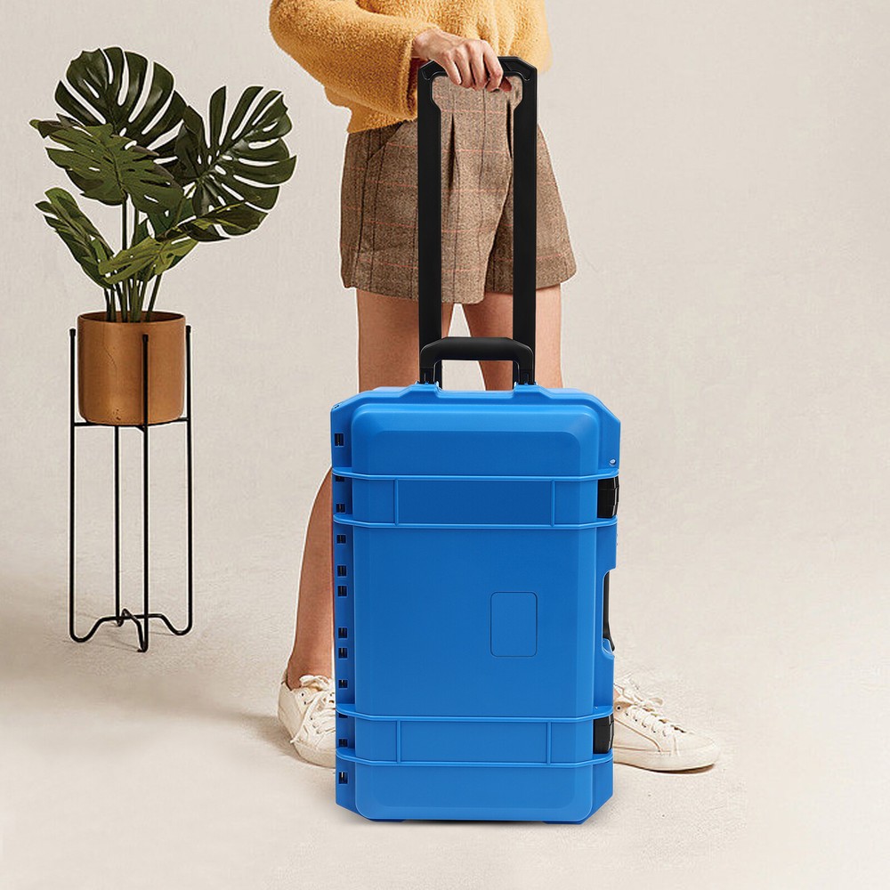 22" Camera Hard Case Protective Roller Camera Press Lock Carrying Case Dustproof