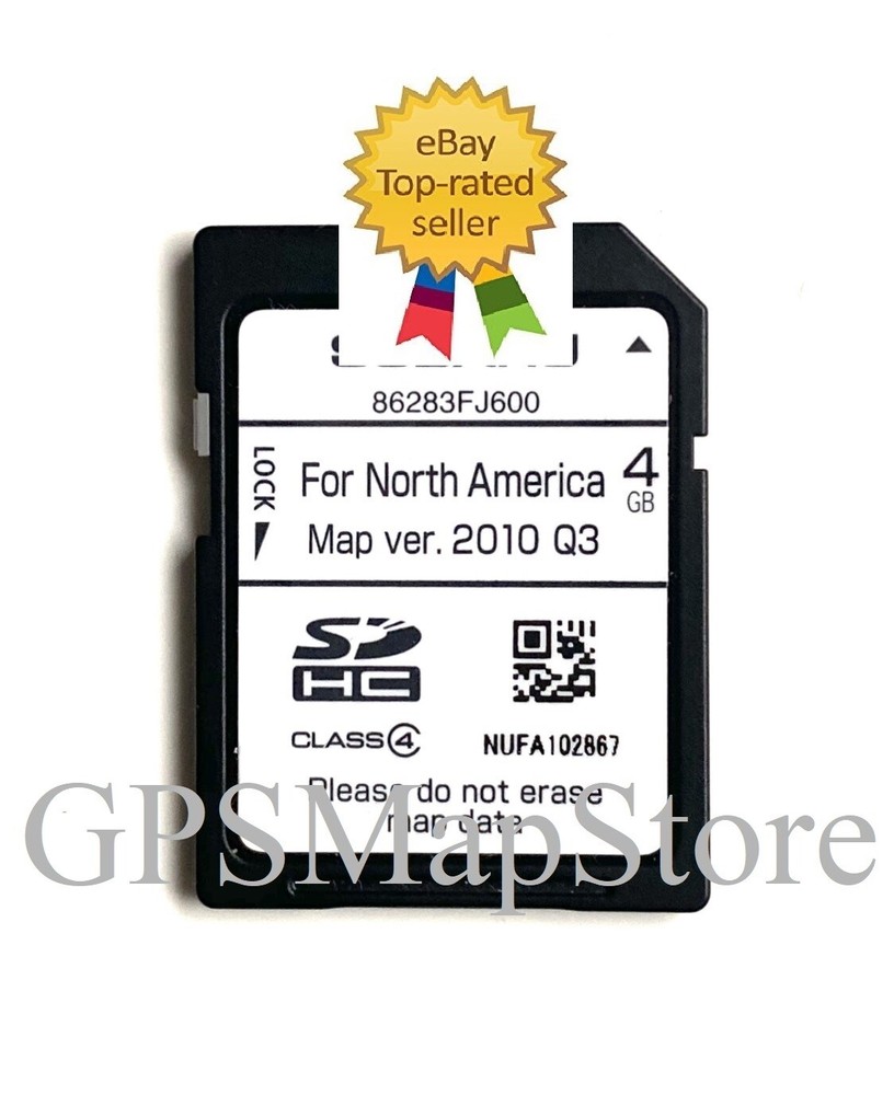 2012 2013 Impreza Genuine DIVX Navigation DATA SD Card U.S Canada Map 86283FJ600