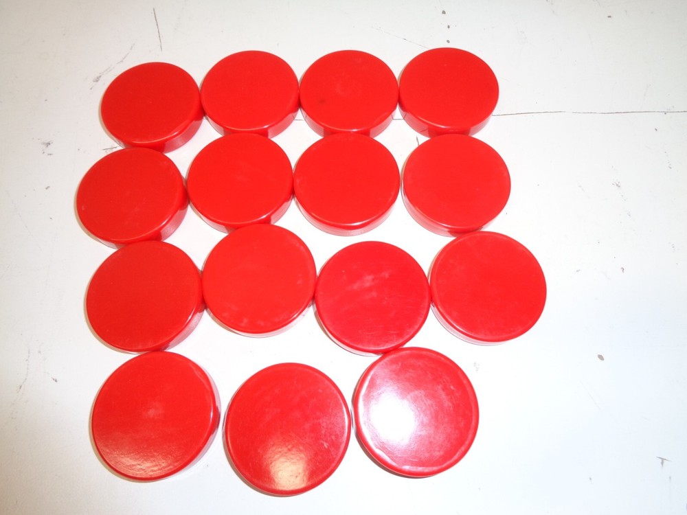 Vintage BIG Red Butterscotch Backgammon Chips