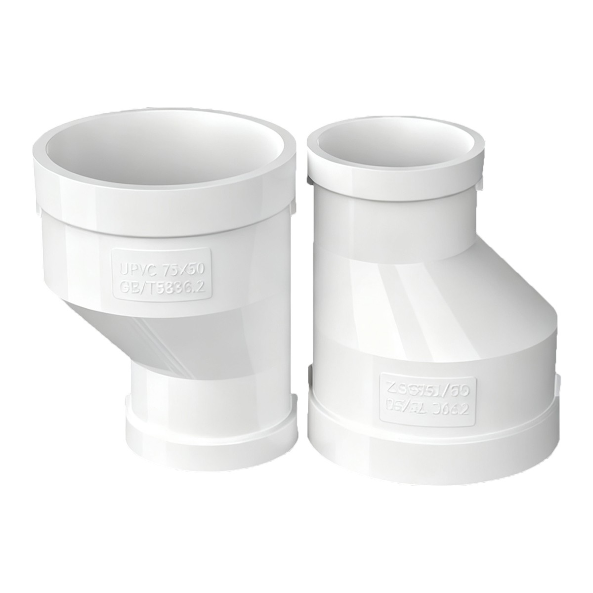 PVC Eccentric Reducer Connectors Adapter Metric Plumbing Fittings For Water Pipe