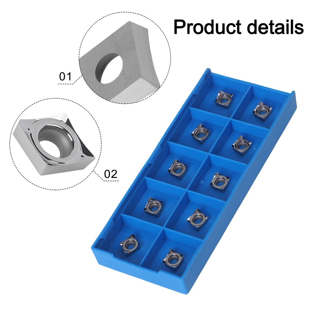 10PCS CCGT060204AK N01 Tool Inserts for Advanced For Aluminum Processing