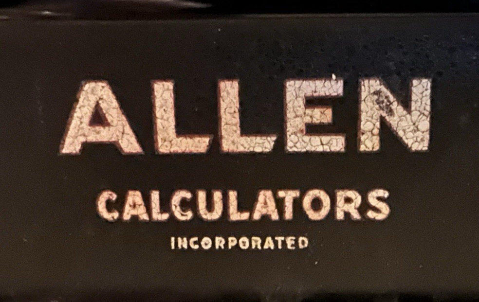 Antique RC Allen 95 Calculator Untested