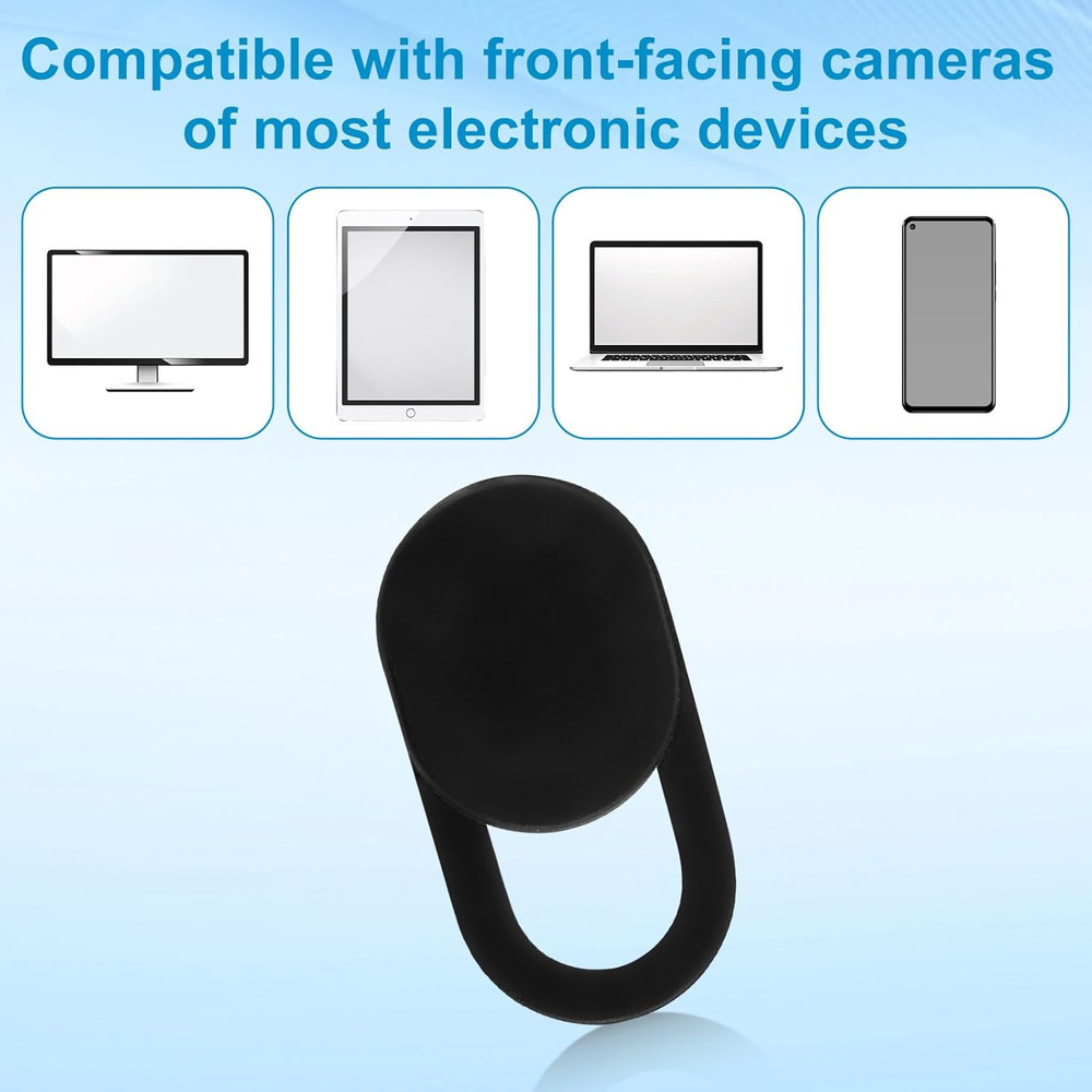 50pcs Laptop Camera Covers Black Ultra-Thin Front Webcam