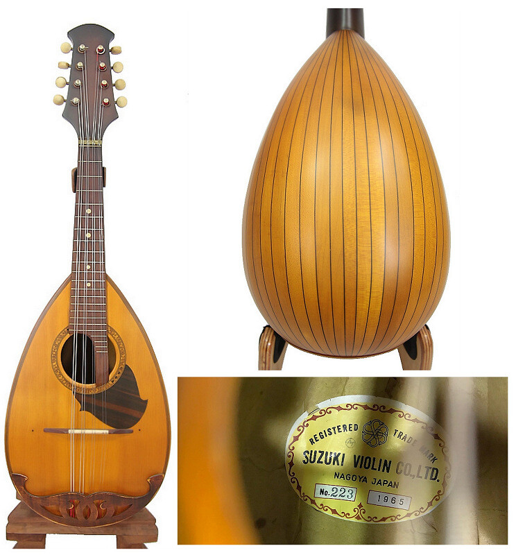 Japan Suzuki No.223 1965 Solid Spruce top Solid Maple Bowl back Mandolin OJMN340