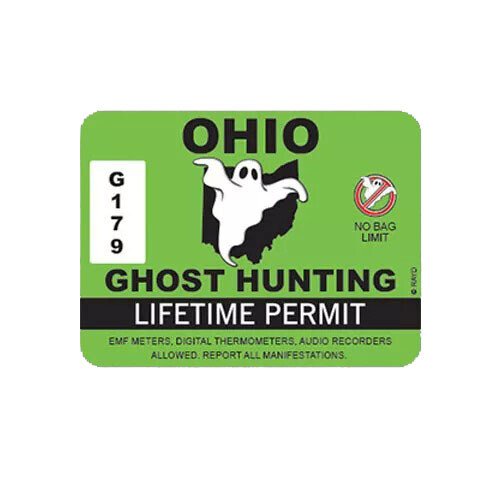Ohio Ghost Hunting Permit Sticker Decal