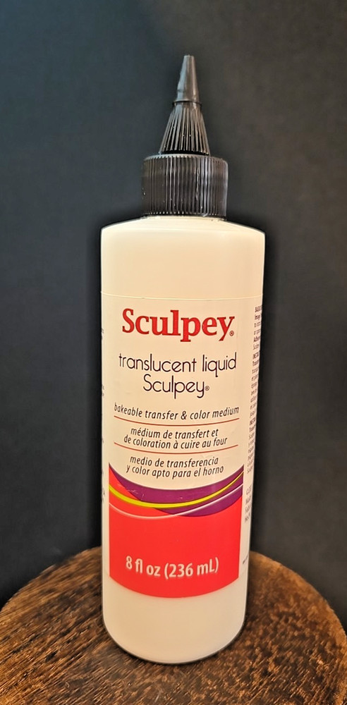Sculpey Translucent Liquid Polymer Clay 8oz Opened Bottle READ