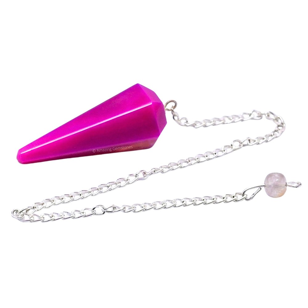 Pink Onyx Dowsing Crystal Pendulum