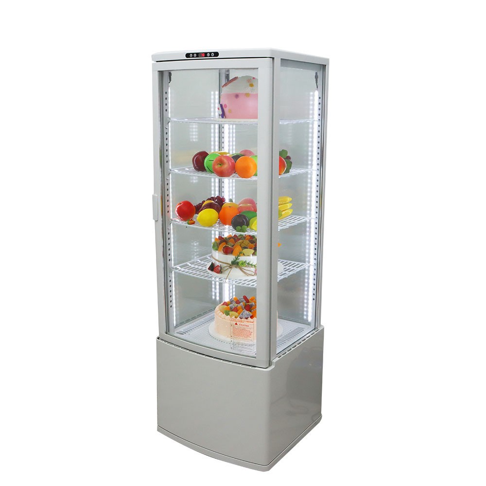 110V Vertical Refrigerated Cake Display Showcase Defogging Style Cabinet