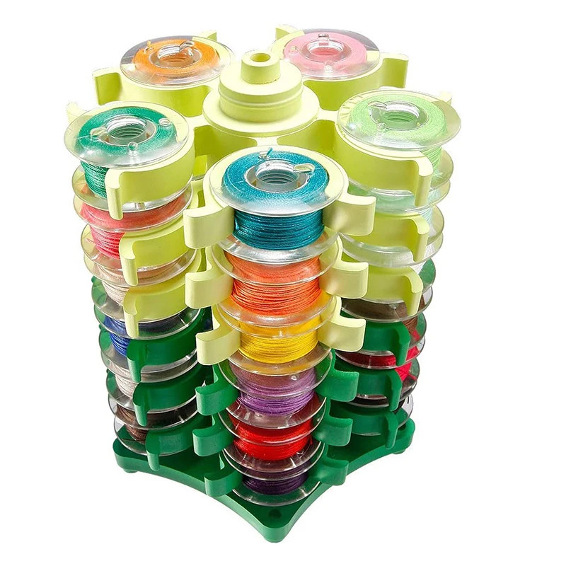 Bobbins Tower Storage Clip Stand for 30 Thread Spool Plastic Holder Clamp Tools