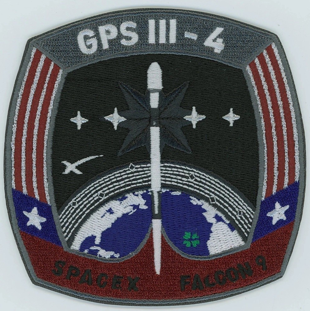 FALCON 9 AUTHENTIC SPACEX SPACE-X EMPLOYEE ONLY PATCH GPS III - 4