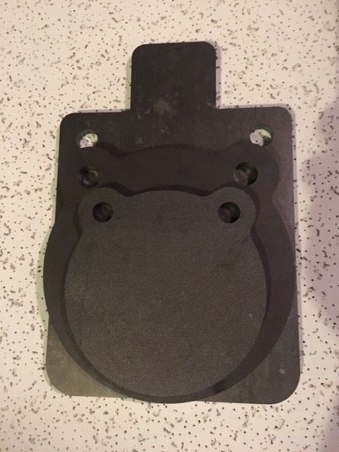 AR500 Steel Target Gong 1/4" 3pc Set 6" 8" and 8"x12" IDPA Silhouette! USA MADE!