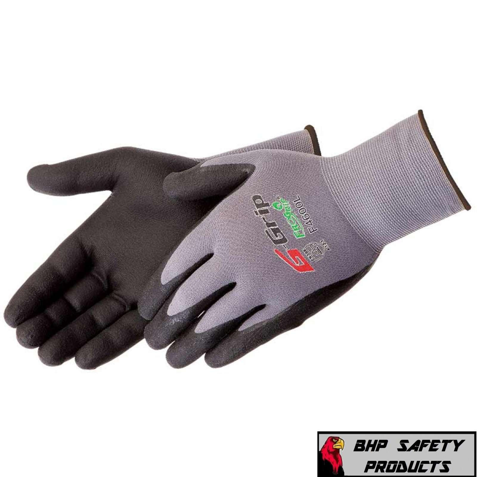 Work Gloves Liberty G-Grip Foam Nitrile Micro Foam-Palm Coated F4600 (12 PAIR)