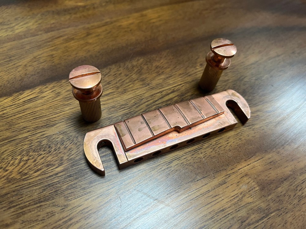 PRS Style Wraparound Bridge Tailpiece all brass