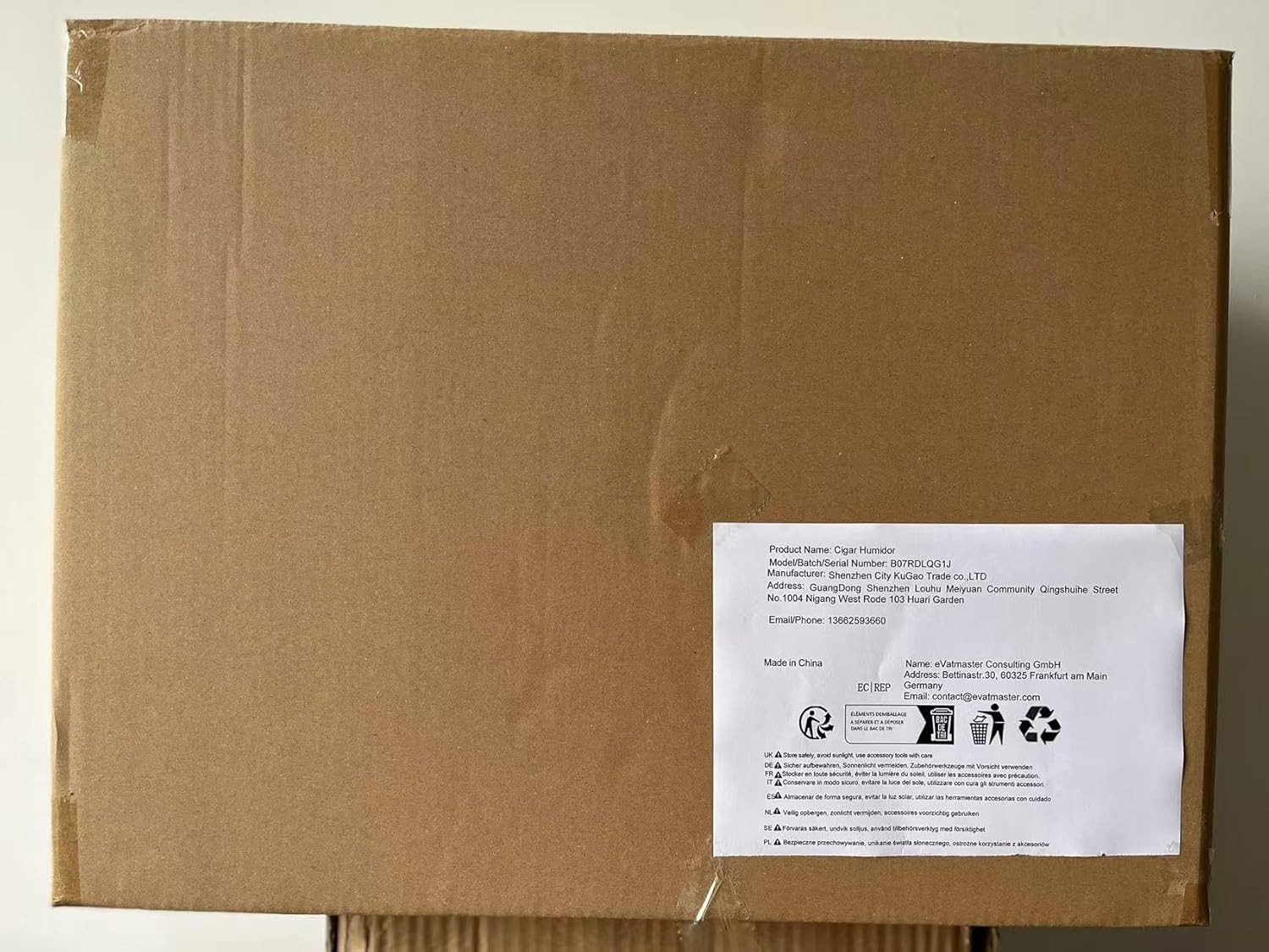 Scotte Acrylic Cigar Humidor Jar/case/Box with Humidifier and Clear-1