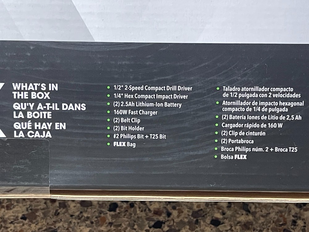 NEW! Flex 24V Compact Drill Driver & Compact Impact Driver Combo Kit - FXM205-2A