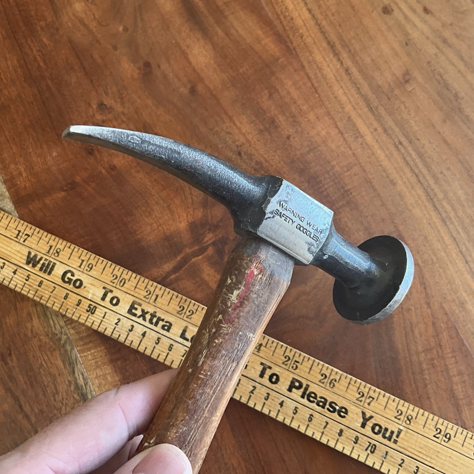 GREAT🚨 Snap-on Tools BF608b Short Curve Cross Auto Body Peen Hammer Wood Handle