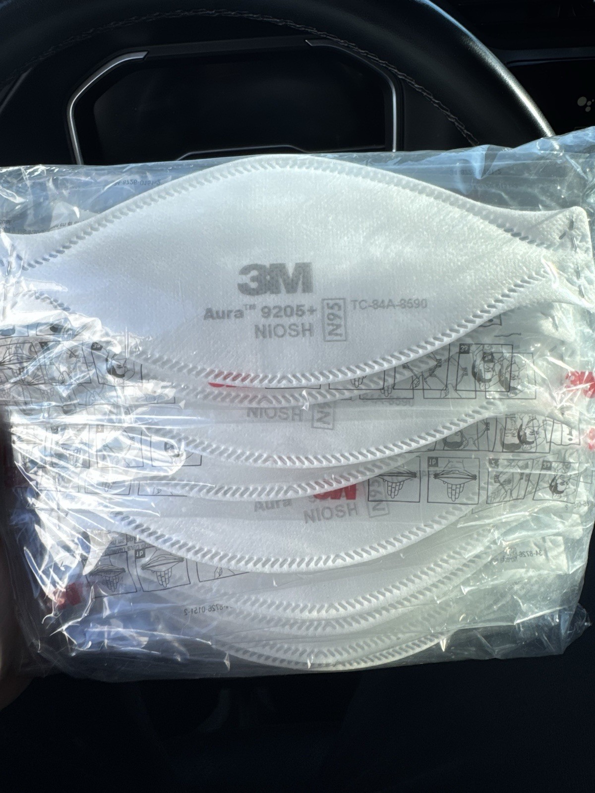 20x 3M Aura 9205+ N95 NIOSH Approved Particulate Respirator Face Mask (20 Pack)