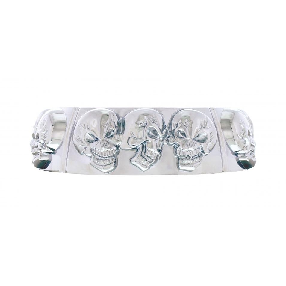 Chrome Skull Steering / Horn Button Die-Cast Bezel