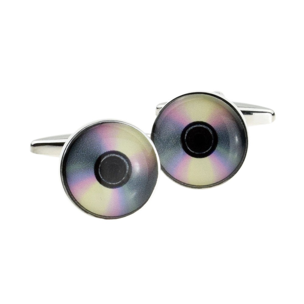 CD Compact Disc Design Cufflinks Presented in a Cufflink Box X2BOC025