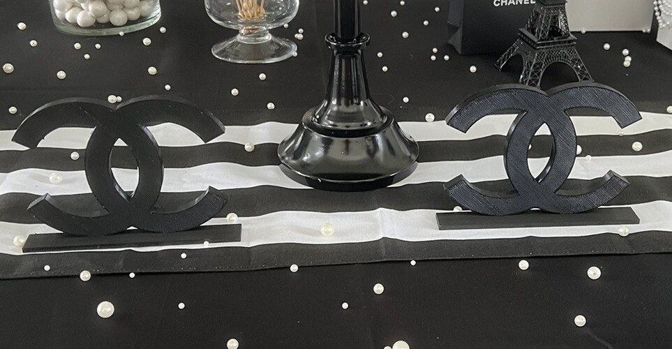 Fancy Party Table Decor 3d Printed for COCO CHANEL party
