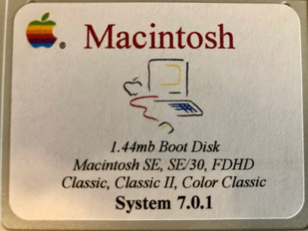 Apple Macintosh System 7.0.1 Boot Disk for Classic Macs