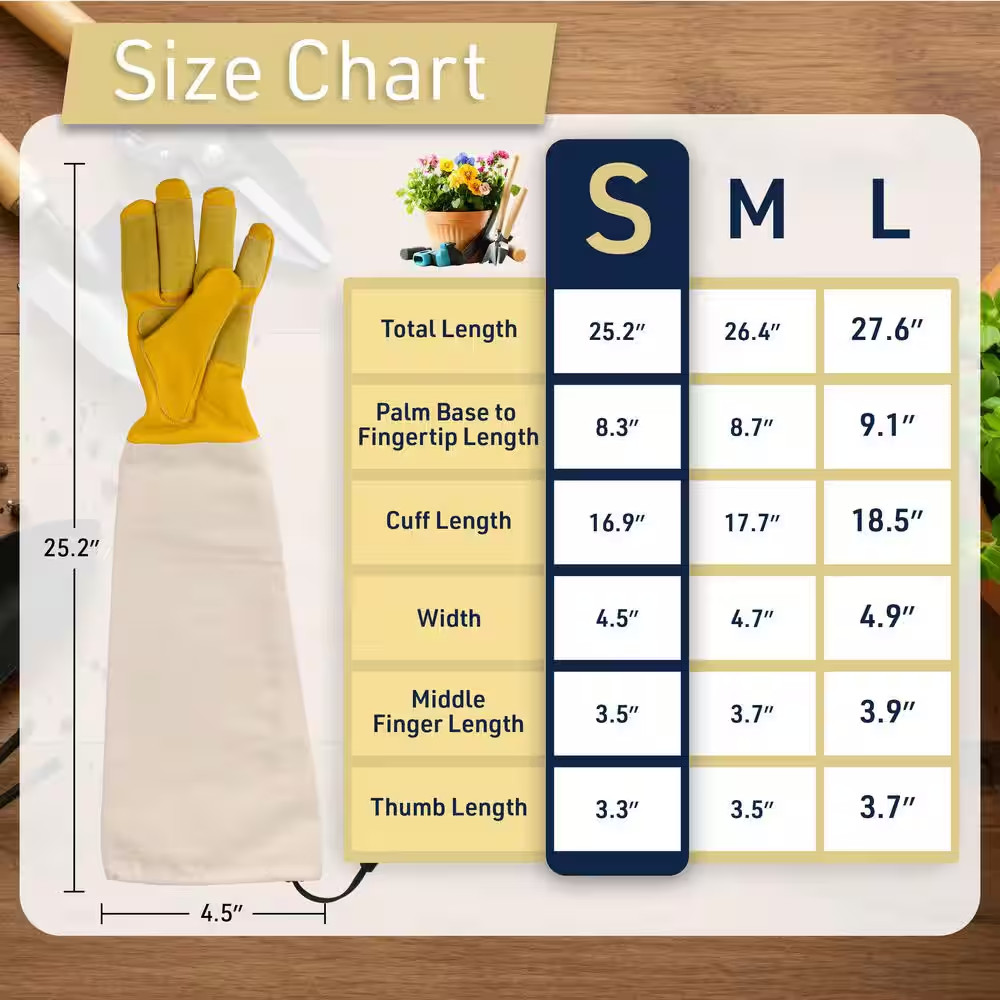 Long Gardening Gloves, Small