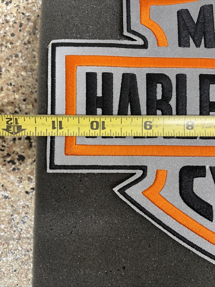 Harley Davidson HD Motor Cycles Shield ~10.75" jacket patch c/e