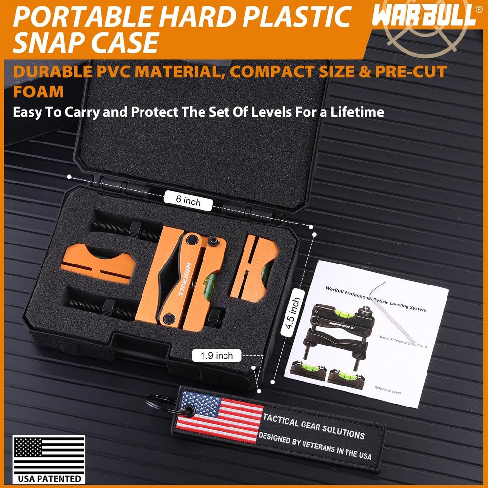 WarBull Scope Leveling Kit Universal, Magnetic Base High-Precision Gold