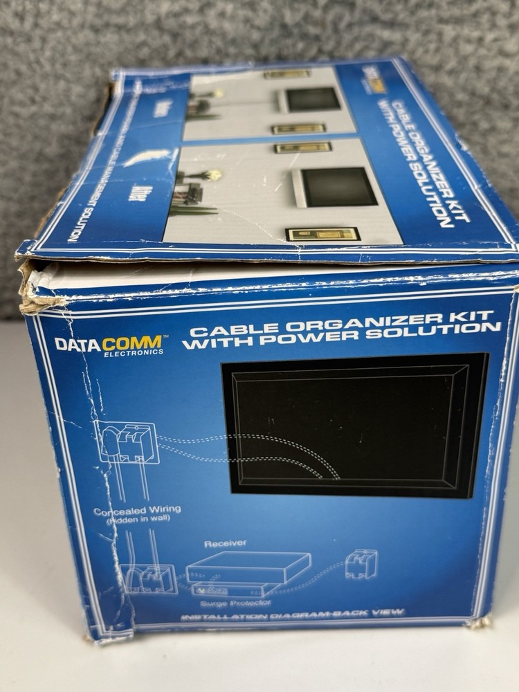 DataComm Cable Organizer Kit With Power Solution (50-3323-WH-KIT) New