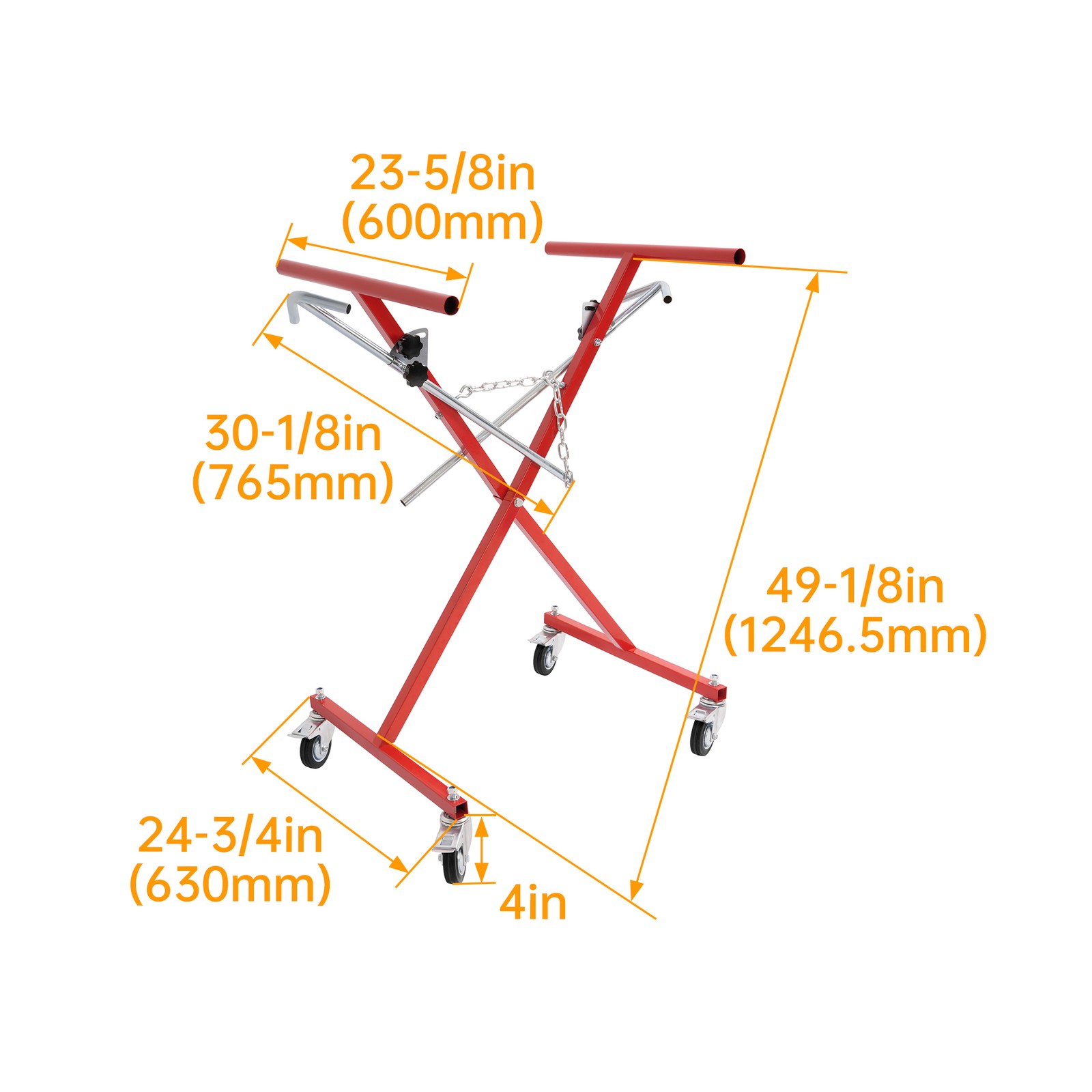 Adjustable Bumper Panel Stand Rack Holder Spraying Painting Repair W/Casters