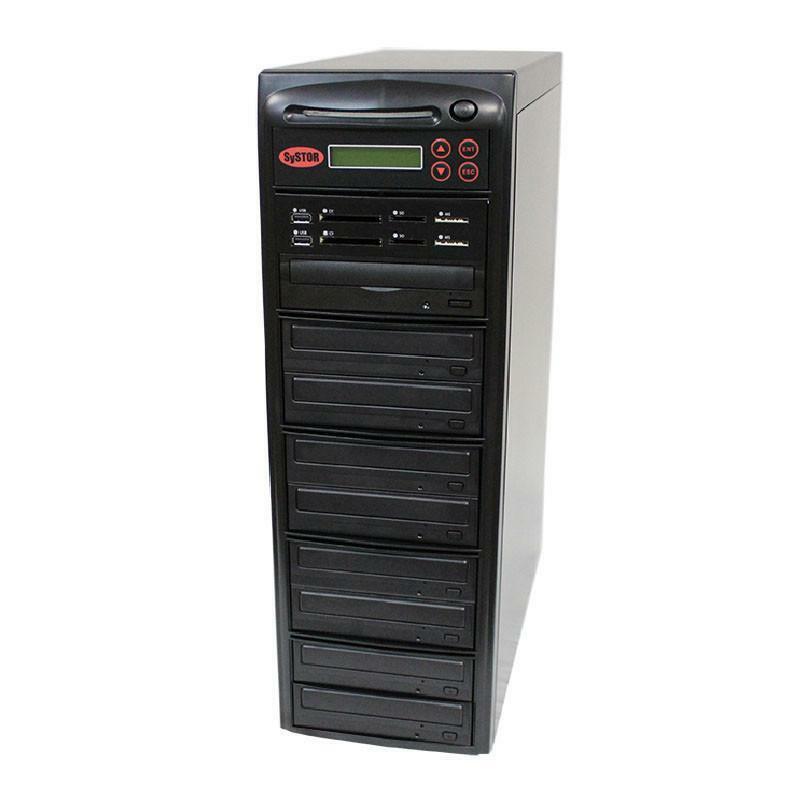 Systor Multi Media PLUS - Flash USB SD CF Backup to 8 CD DVD Disc Duplicator